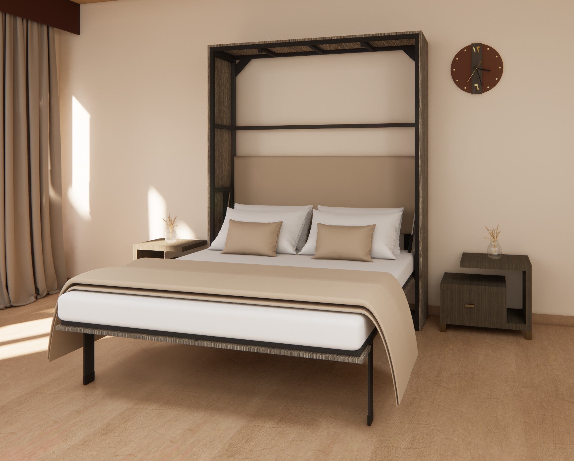 Indiana Wall Bed Spanish Dark