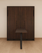 Indiana Wall Bed With Vertical Study Table Mouldau Acacia