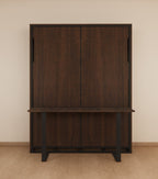 Indiana Wall Bed With Horizontal Study Table Moldau Acacia