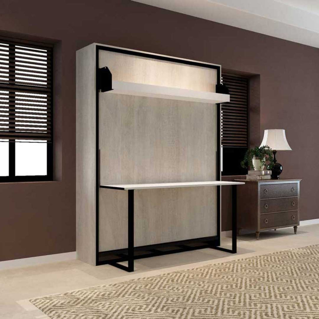 Indiana Wall Bed with Horizontal Table & Headboard