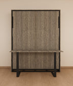 Indiana Wall Bed With Horizontal Study Table Spanish Dark