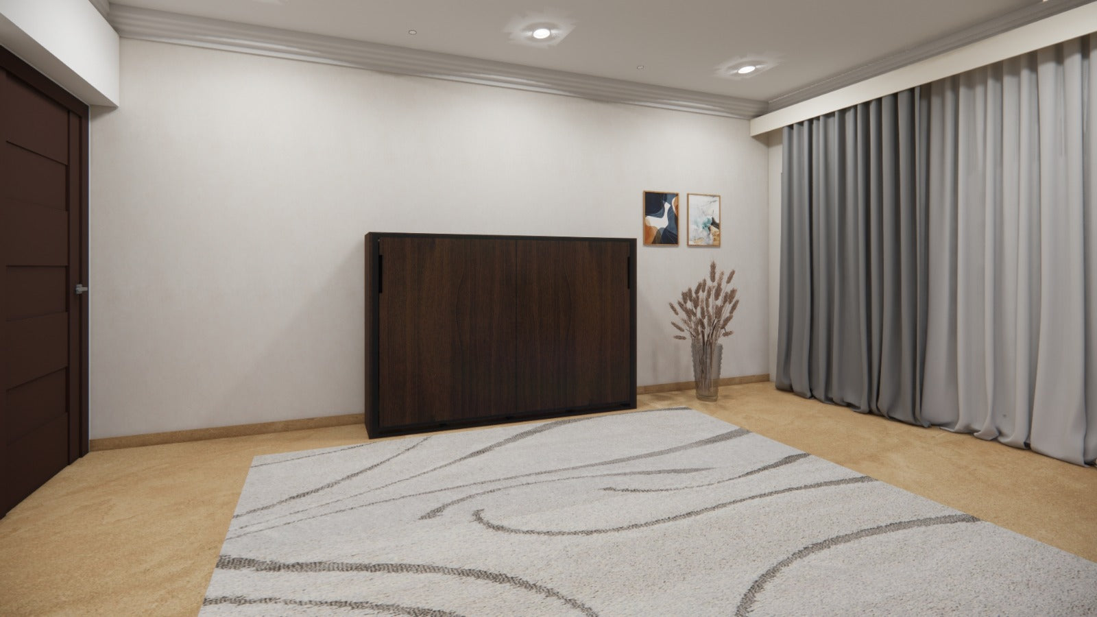 Horizontal Wall Bed Mouldau Acacia