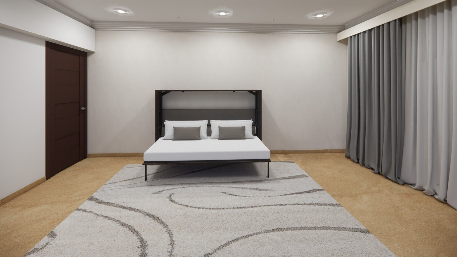 Horizontal Wall Bed Mouldau Acacia