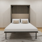 Vertical Queen Wall Bed Spanish Dark