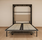 Indiana Wall Bed With Horizontal Study Table Spanish Dark