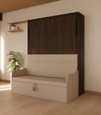 Indiana Wall Bed With 3 Seater Sofa Mouldau Acacia