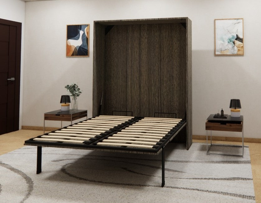 Vertical Queen Wall Bed Spanish Dark