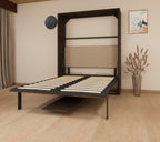 Indiana Wall Bed With Vertical Study Table Mouldau Acacia
