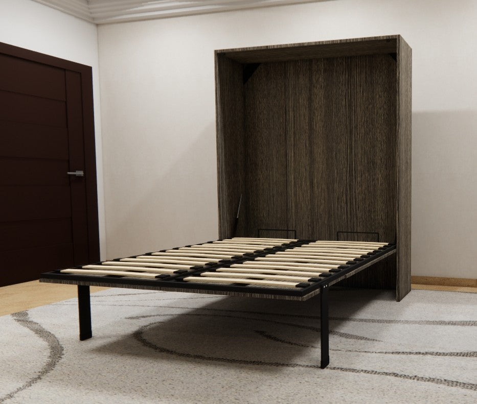 Vertical Queen Wall Bed Spanish Dark