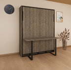 Indiana Wall Bed With Horizontal Study Table Spanish Dark