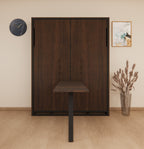 Indiana Wall Bed With Vertical Study Table Mouldau Acacia