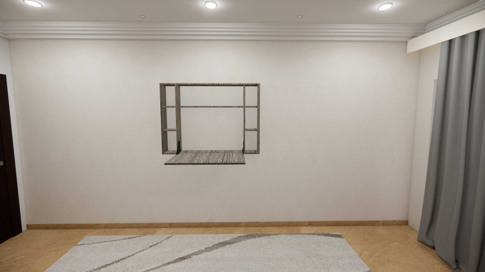 Study Cum Shelf Spanish Dark (Only Fitting With Top Shelf)