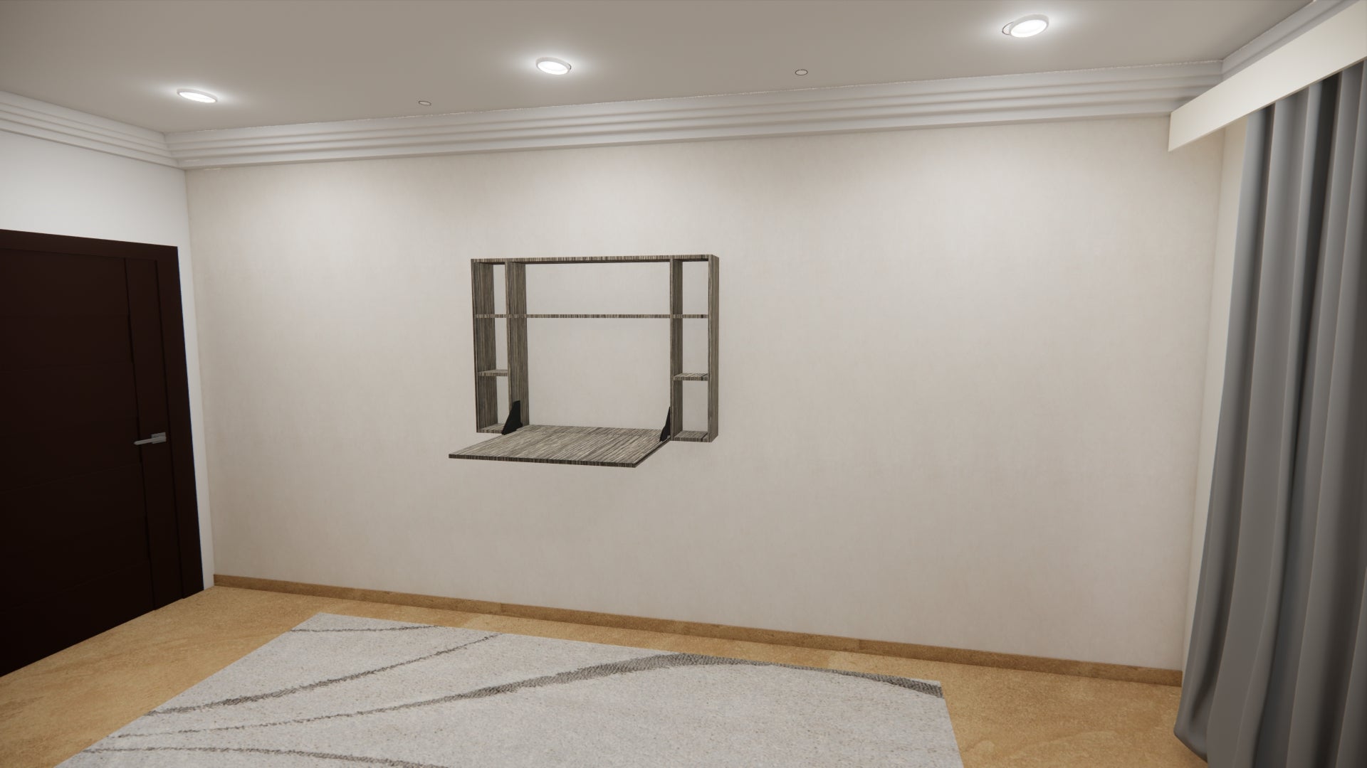 Study Cum Shelf Spanish Dark (Only Fitting With Top Shelf)