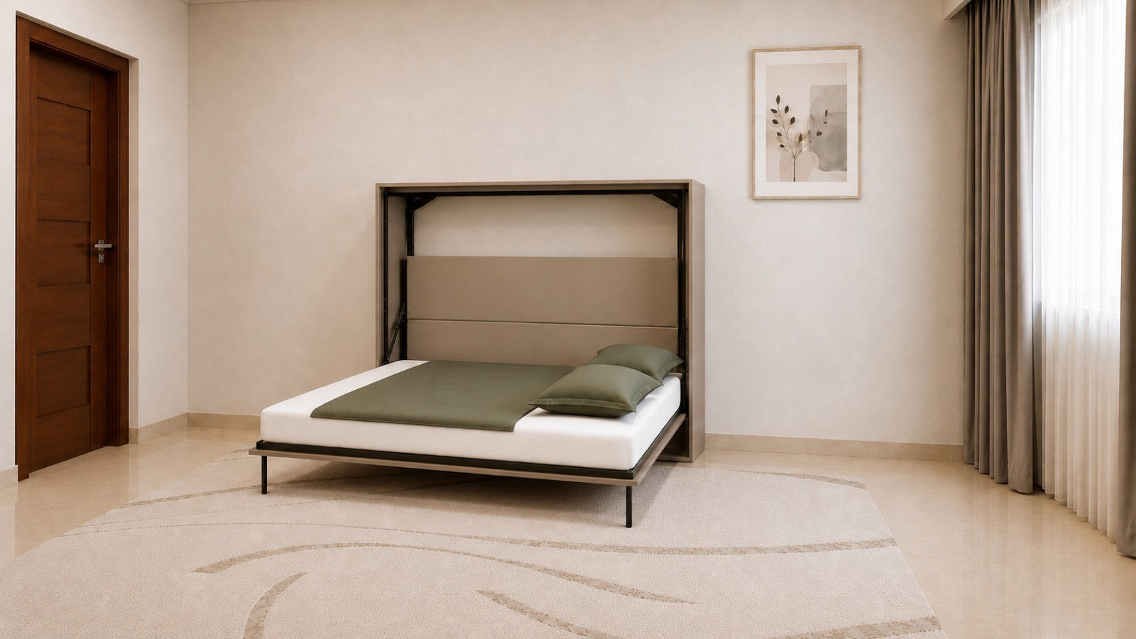Horizontal Wall Bed Irish Cream
