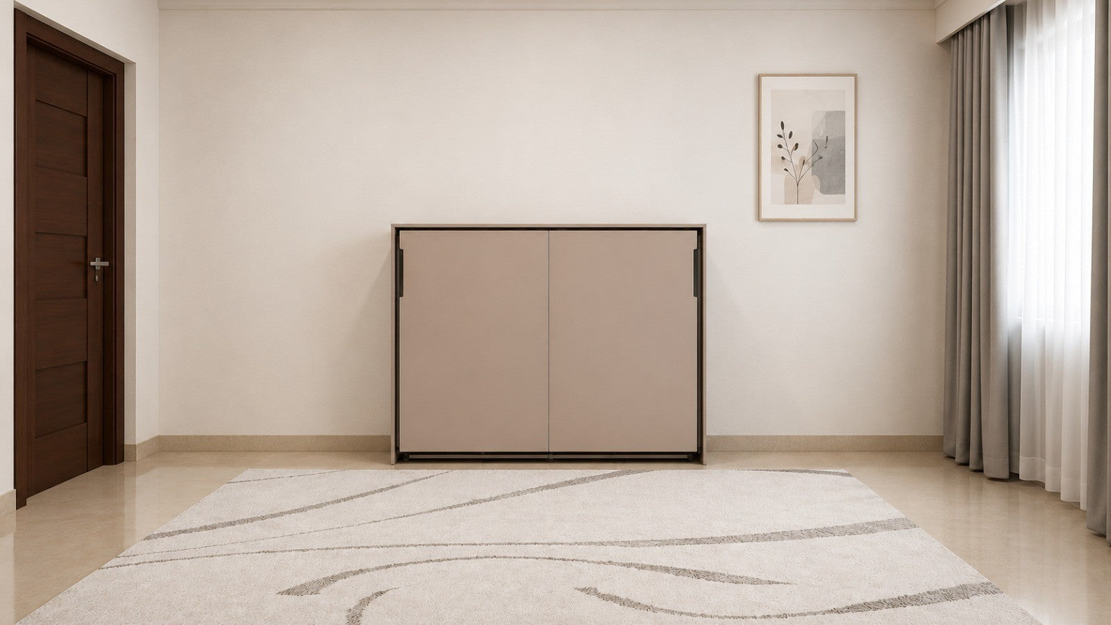 Horizontal Wall Bed Irish Cream