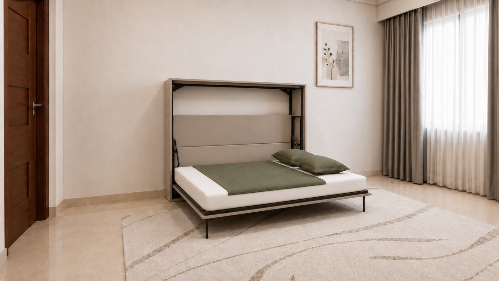 Horizontal Wall Bed Irish Cream