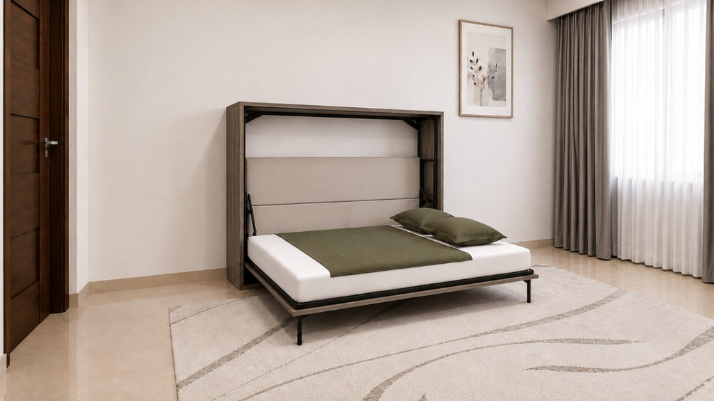 Horizontal Wall Bed Spanish Dark