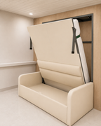 Indiana Wall Bed With 3 Seater Sofa Irish Cream