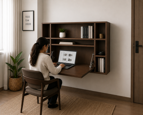 Study Cum Shelf Mouldau Acacia