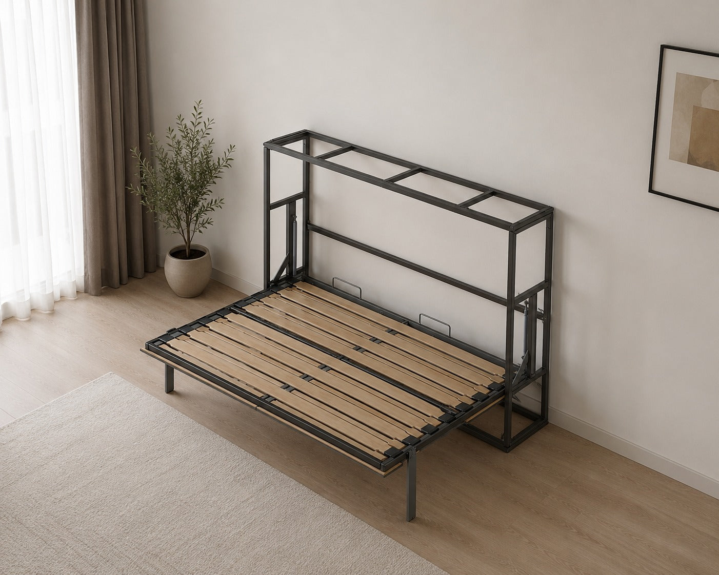 Horizontal Wall Bed Frame