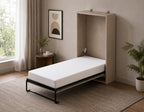 Vertical Single Wall Bed - Irish Cream