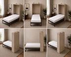 Vertical Single Wall Bed - Irish Cream