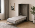Vertical Single Wall Bed - Spanish Dark