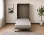 Vertical Single Wall Bed - Spanish Dark
