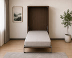 Vertical Single Wall Bed - Mouldau Acacia