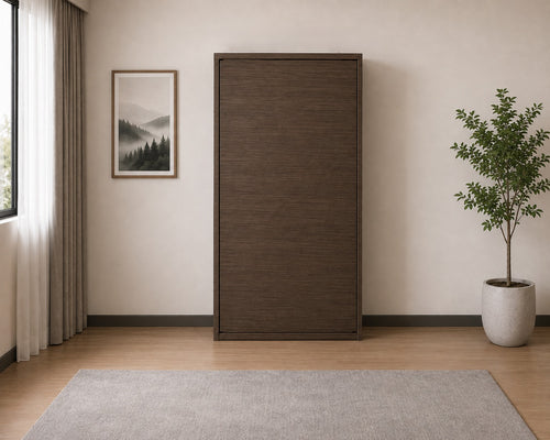 Vertical Single Wall Bed - Mouldau Acacia