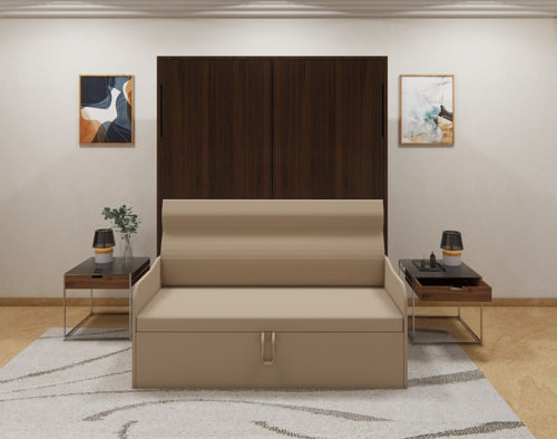 Eko Wall Bed With 3 Seater Sofa Mouldau Acacia