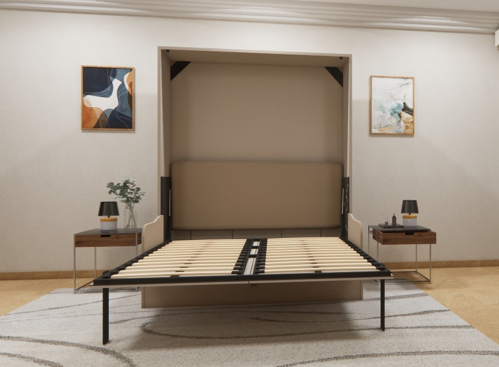 Eko Wall Bed With 3 Seater Sofa Irish Cream