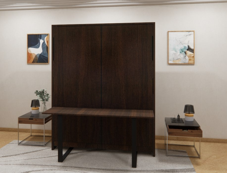 Eko Wall Bed With Horizontal Study Table Mouldau Acacia