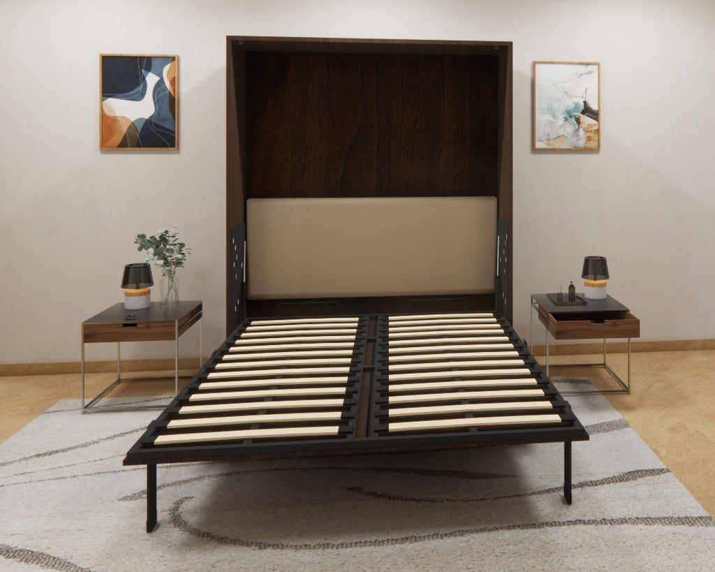 Eko Wall Bed With Horizontal Study Table Mouldau Acacia