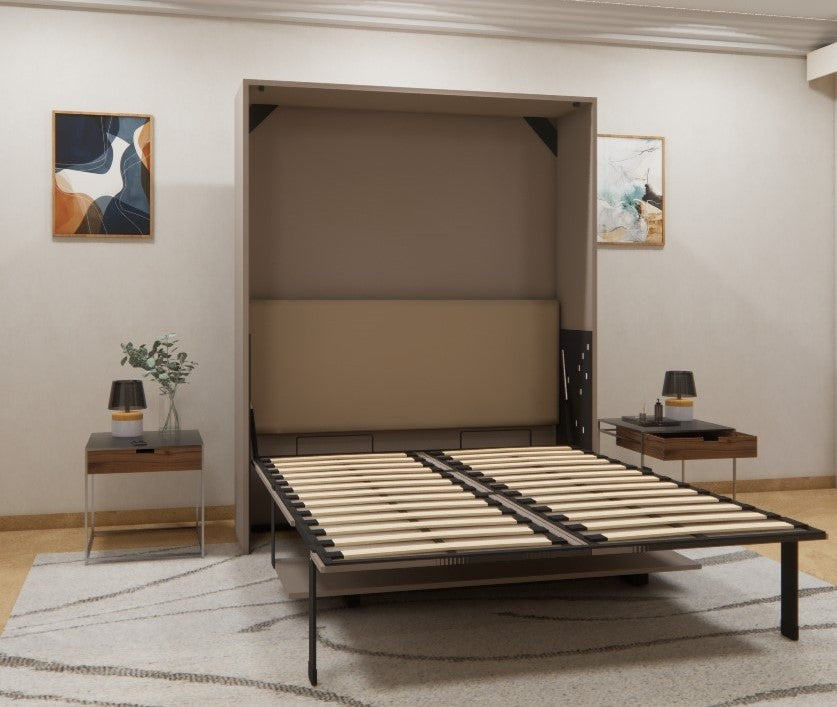 Eko Wall Bed With Horizontal Study Table Irish Cream