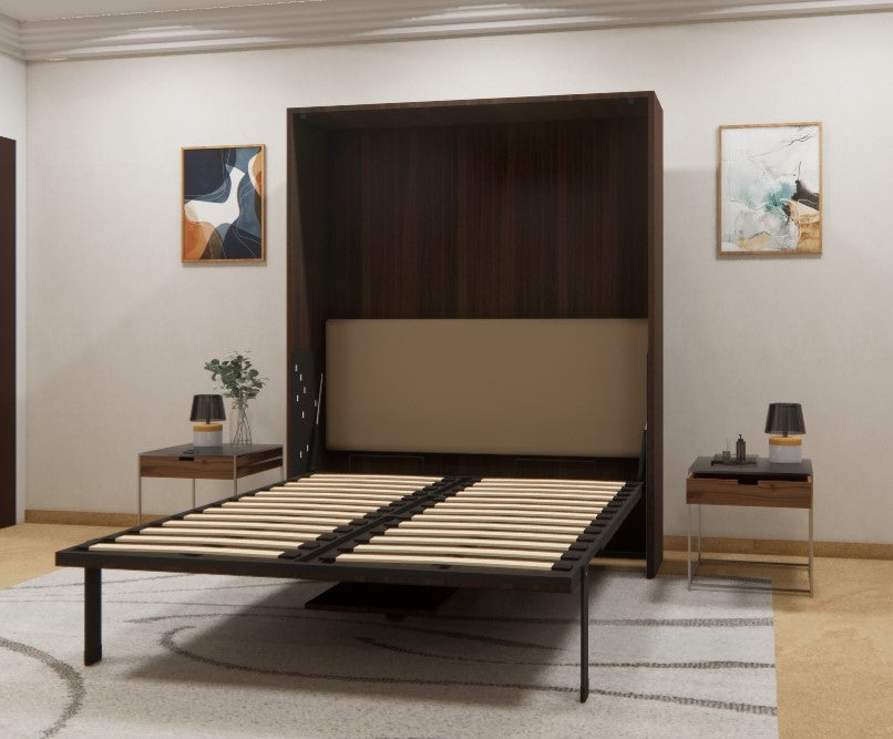 Eko Wall Bed With Vertical Study Table Mouldau Acacia