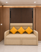 Indiana Wall Bed With 3 Seater Sofa Spanish Dark