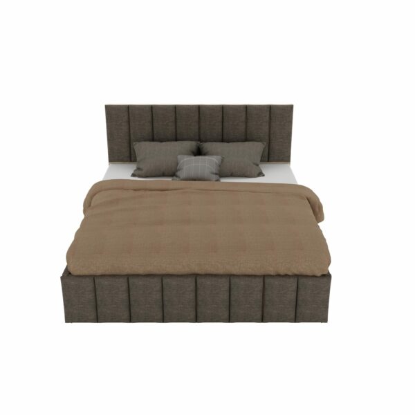 Trendy Line Queen Size Upholstery Bed with Hydraulic Storage